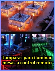 Lamparas para iluminar mesas a control remoto