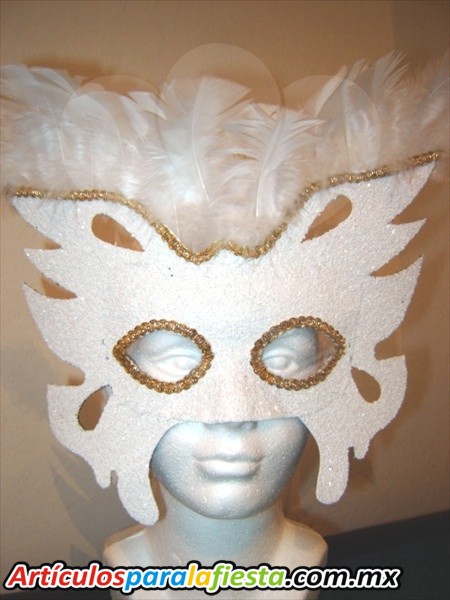 ANTIFAZ DE CARNAVAL BLANCO