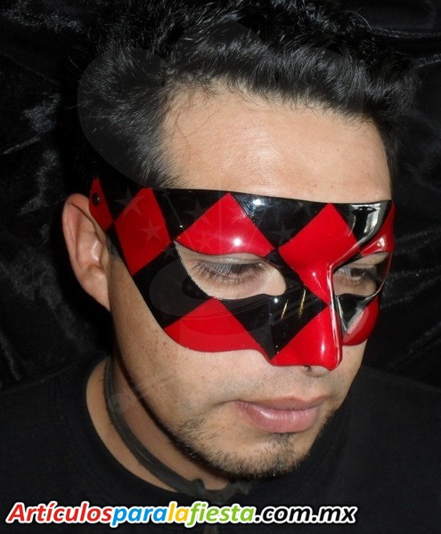 Antifaz de Arlequín Rojo