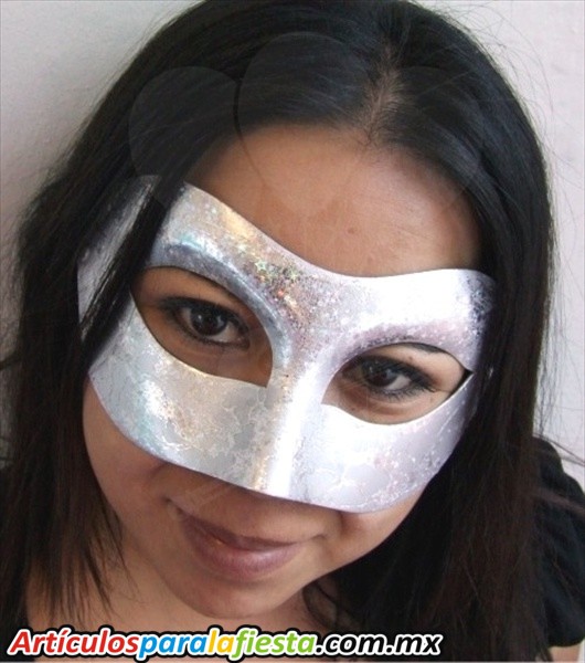 ANTIFAZ PLATEADO CON HOLOGRAMAS
