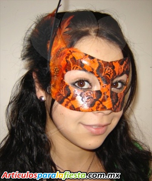 ANTIFAZ NARANJA FLOREADA