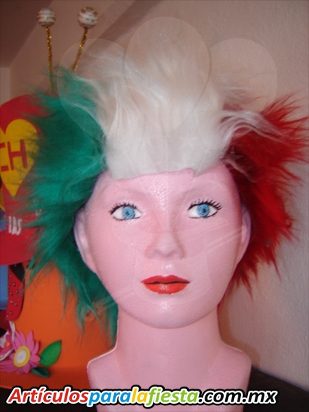 PELUCA TRICOLOR DE PELUCHE