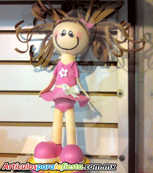 FUFUCHA MUÑECA CON VESTIDO ROSA