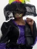 DISFRAZ DE LA CATRINA NEGRO CON MORADO
