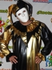 DISFRAZ DE EL ARLEQUÍN NEGRO Y DORADO PARA HALLOWEEN