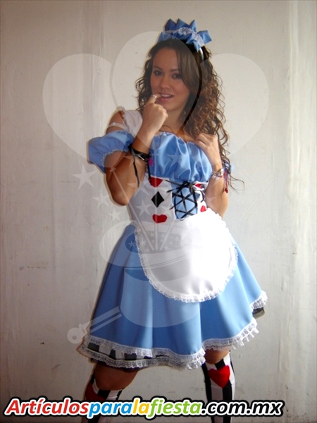 DISFRAZ DE ALICIA AZUL EN MINIFALDA