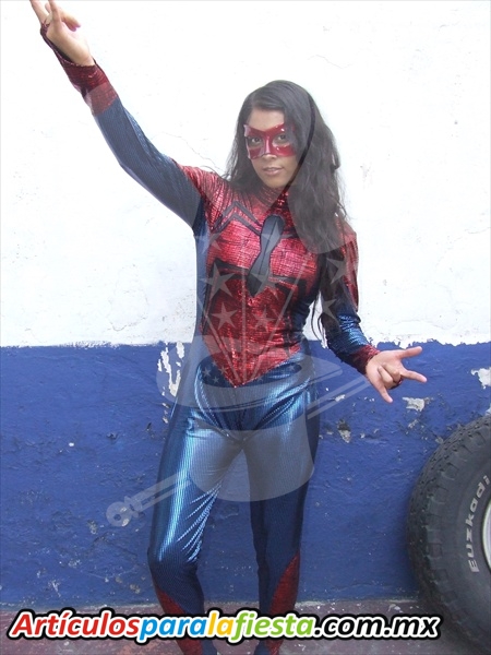 DISFRAZ DE MUJER ARAÑA METÁLICO