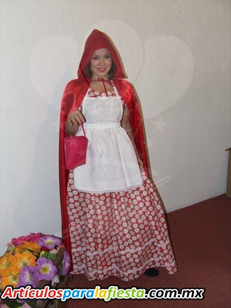 DISFRAZ LARGO DE CAPERUCITA