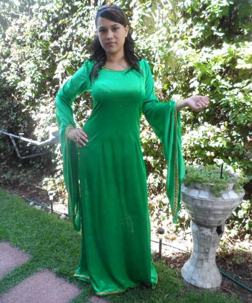 DISFRAZ DE ÉPOCA VERDE
