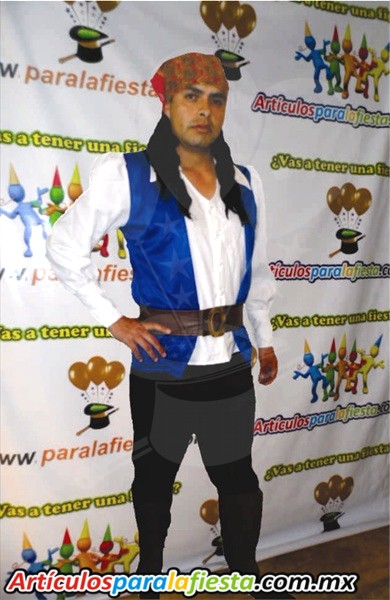 DISFRAZ DE PIRATA AZUL