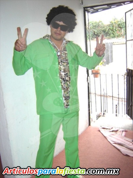 DISFRAZ RETRO TRAVOLTA VERDE