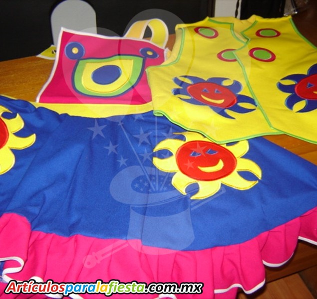 TRAJE PARA PAYASITA CON SOLES