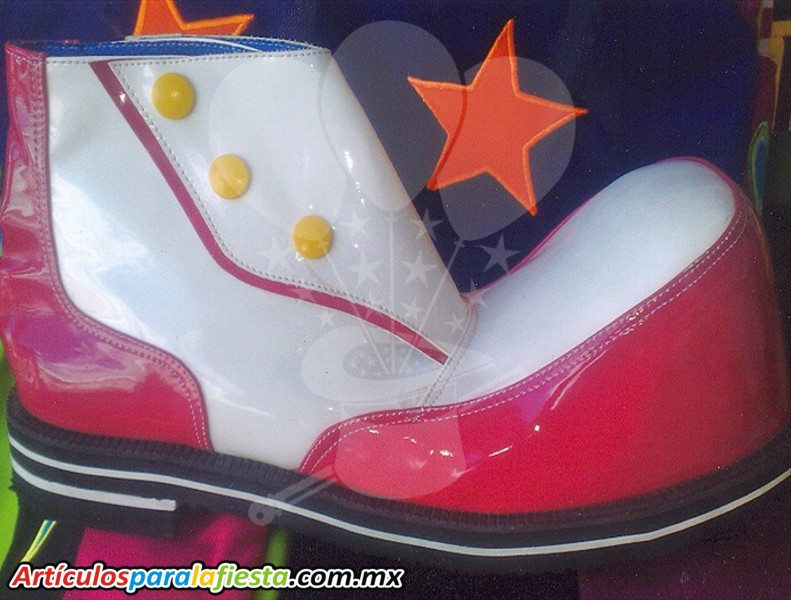 ZAPATO PAYASO BOTONES AMARILLOS