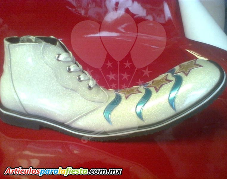 ZAPATO PAYASO LARGON CON APLICACIONES