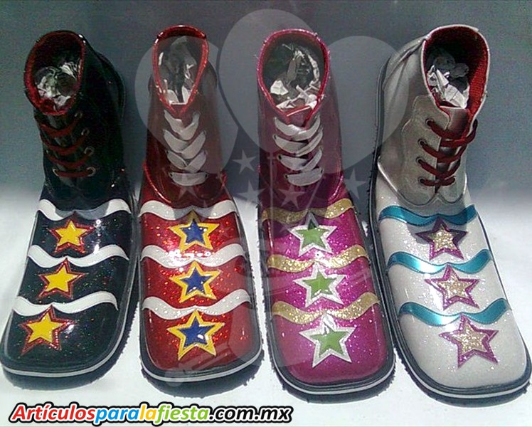 ZAPATO PAYASITO LARGO BRILLANTES