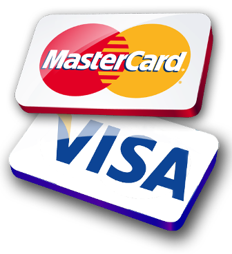 Aceptamos tarjetas de crédito o débito, Visa y Marter Card