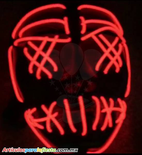 Mascaras para Día de Muertos con Luz Neón