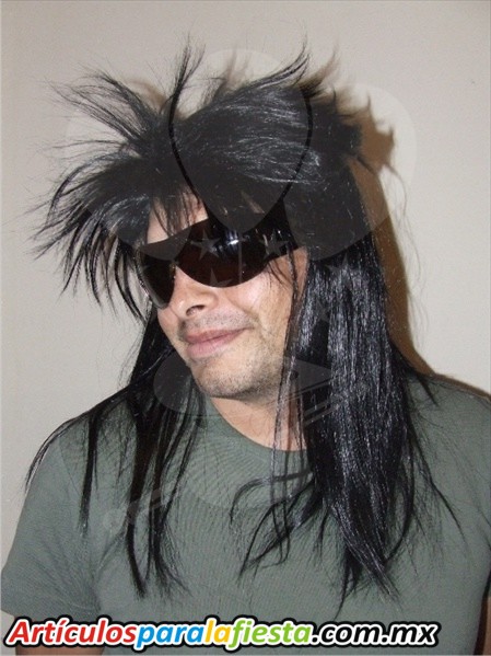 PELUCA NEGRA TIPO PUNK