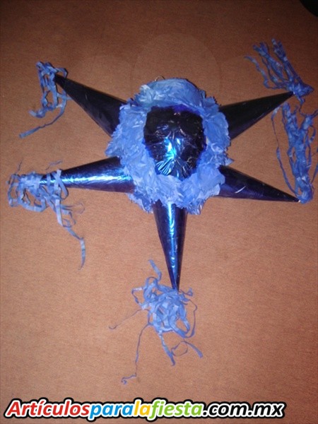 PIÑATAS DE 5 PICOS CHICA AZUL