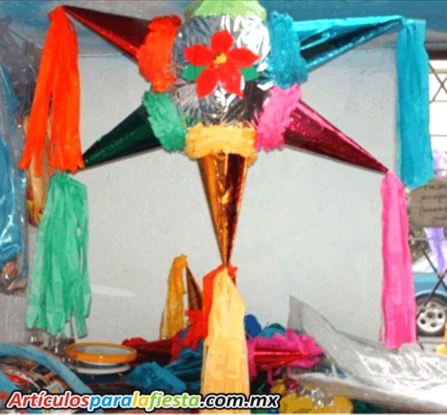 Piñata de 5 Picos Colores Grande