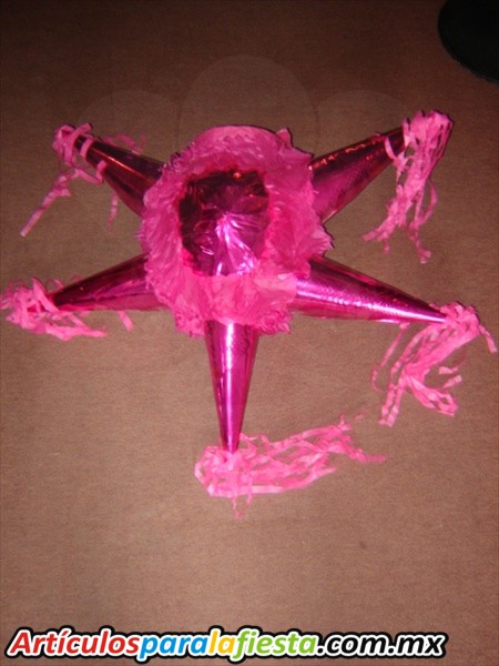 PIÑATAS DE 5 PICOS CHICA ROSA