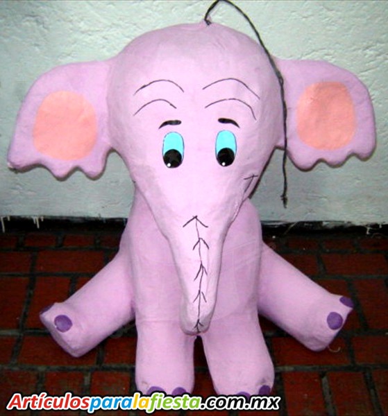 PIÑATA FIGURA DE ELEFANTE ROSA