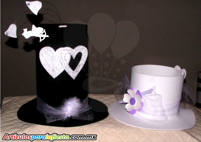 SOMBRERO FOAMI NOVIO Y NOVIA