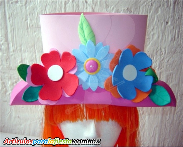 SOMBRERO FOAMI CON FLORES
