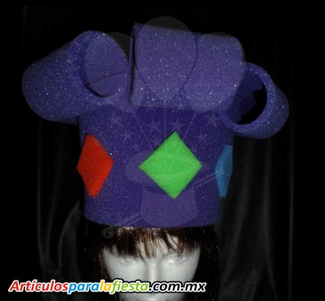 SOMBREROS DE HULE ESPUMA FIGURA DE ARLEQUÍN