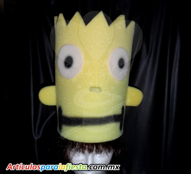 SOMBREROS DE HULE ESPUMA CON FORMA DE BART